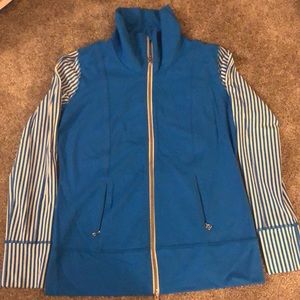 Lululemon stride jacket in blue with stripes